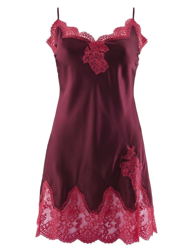 100% Seide Baby-Doll SOIE D´AMOUR Mit Spitze Aubade – Bild 7