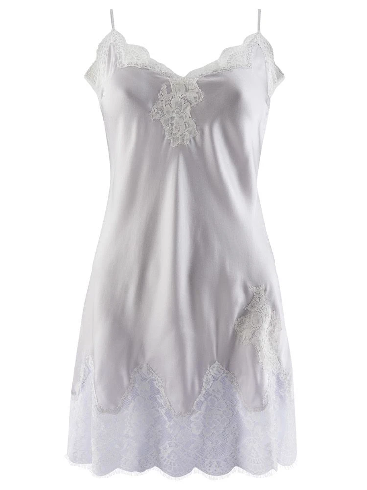 100% Seide Baby-Doll SOIE D´AMOUR Mit Spitze Aubade – Bild 8