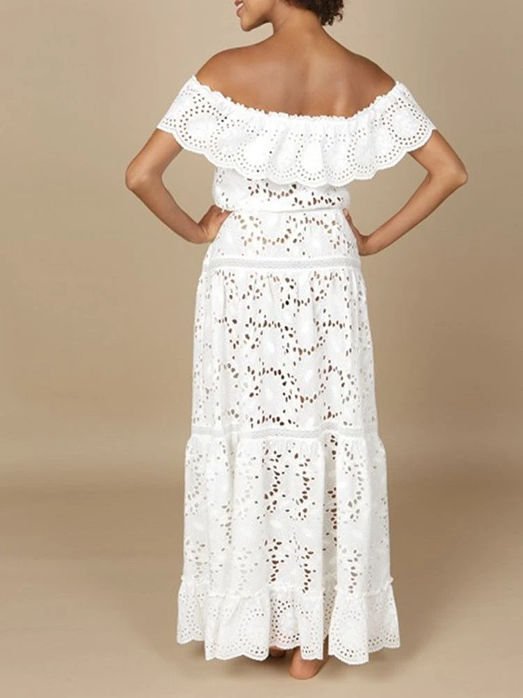 Baumwolle Lochspitze Sommerkleid GLADYS Von Marjolaine – Bild 4