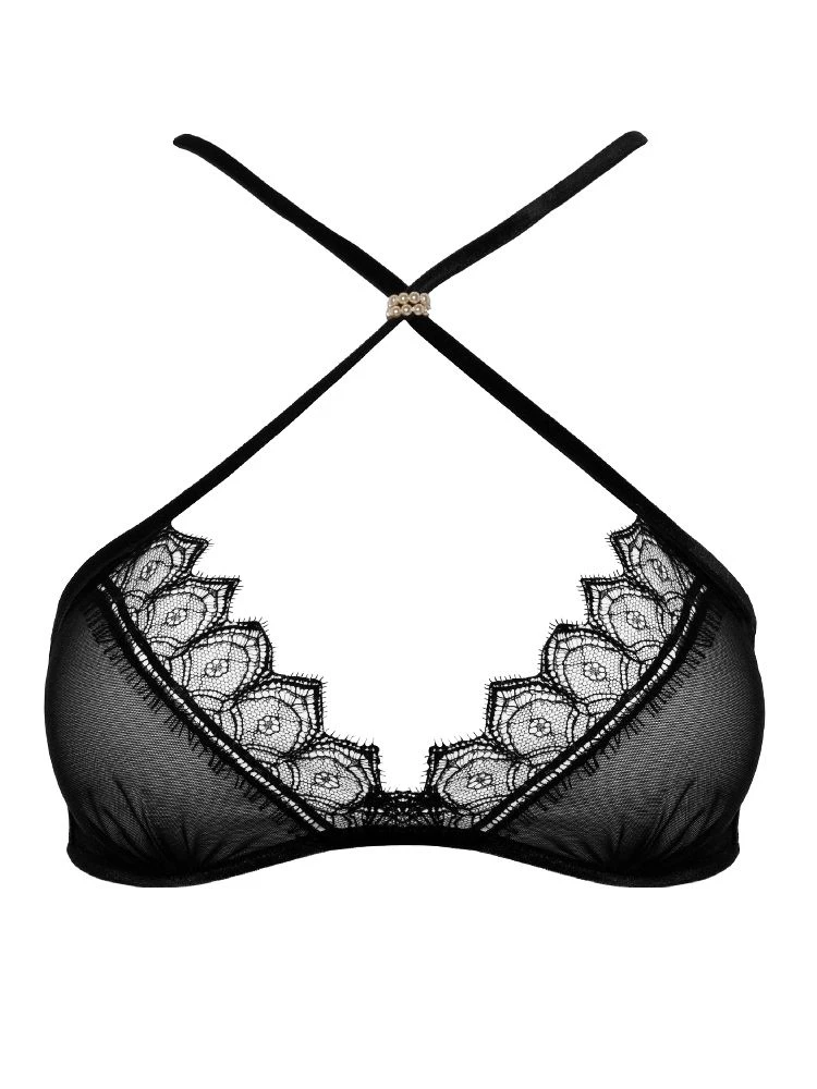 Kyoto Bra Perlen-BH Schwarz Von Bracli – Bild 3