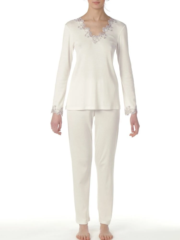Pyjama SARA Creme-weiß Aus Modal-Baumwolle Von Imec – Bild 3
