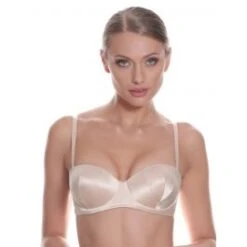Satin Balconette Push-Up BH Gold-creme Von Prelude Milano