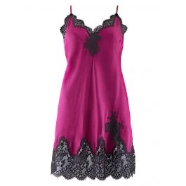 100% Seide Baby-Doll SOIE D´AMOUR Mit Spitze Aubade