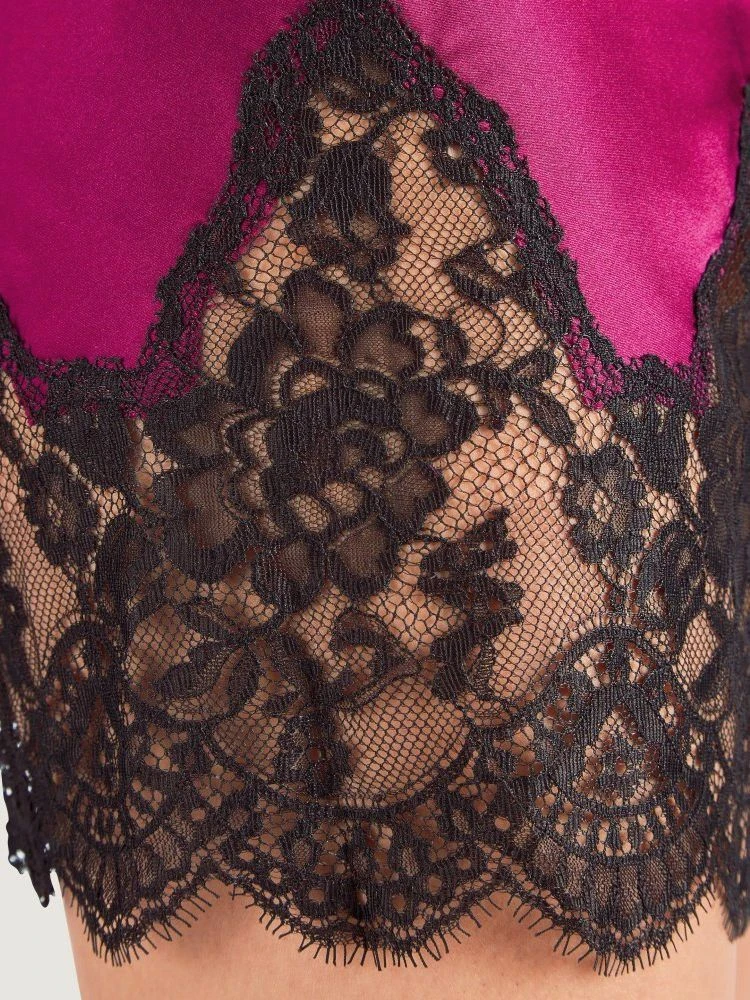 100% Seide Baby-Doll SOIE D´AMOUR Mit Spitze Aubade – Bild 20