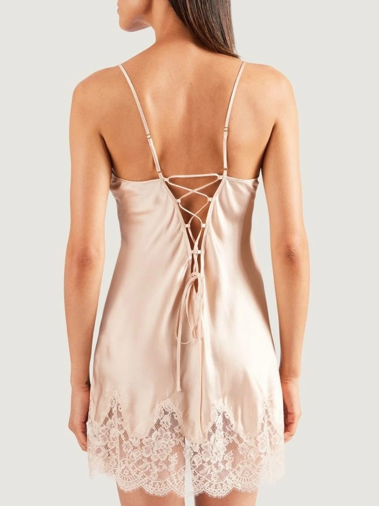 100% Seide Baby-Doll SOIE D´AMOUR Mit Spitze Aubade – Bild 16