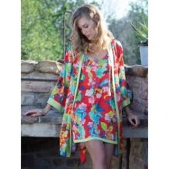 Seide Morgenmantel Kurz PAPILLON No. 4 Von Chiara Fiorini