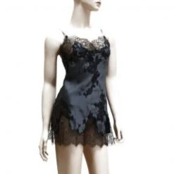 100% Seide Negligé BACCARAT No. 2 Französische Spitze Von Marjolaine