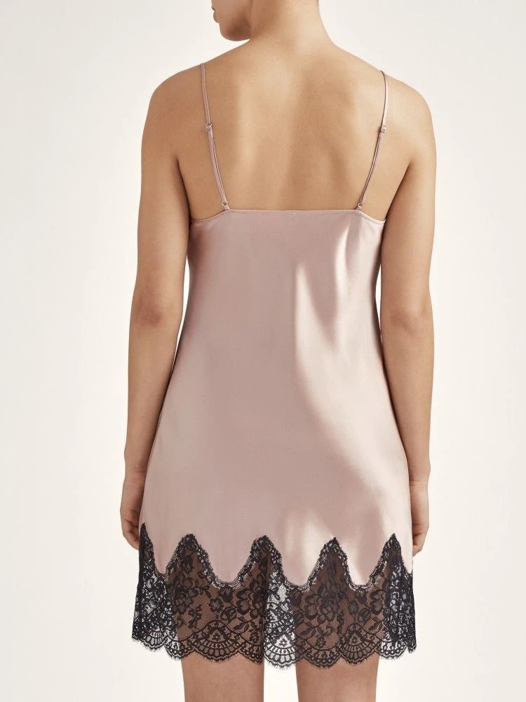 100% Seide NegligĂ© TOI MON AMOUR Altrosa-schwarz Von Aubade â Bild 4