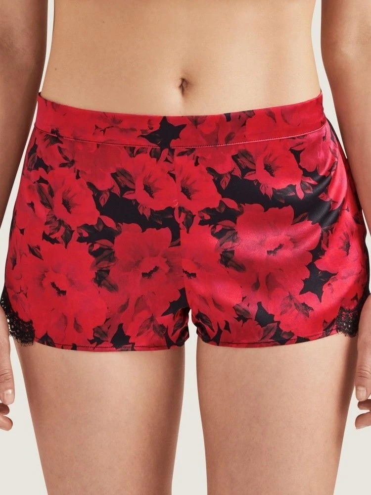 100% Seide Shorts TOI MON AMOUR Rot-schwarz Von Aubade – Bild 2