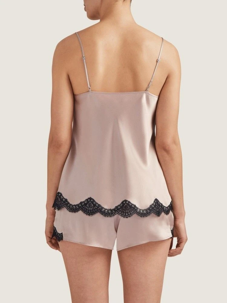 100% Seide Top TOI MON AMOUR Altrosa-schwarz Von Aubade – Bild 5