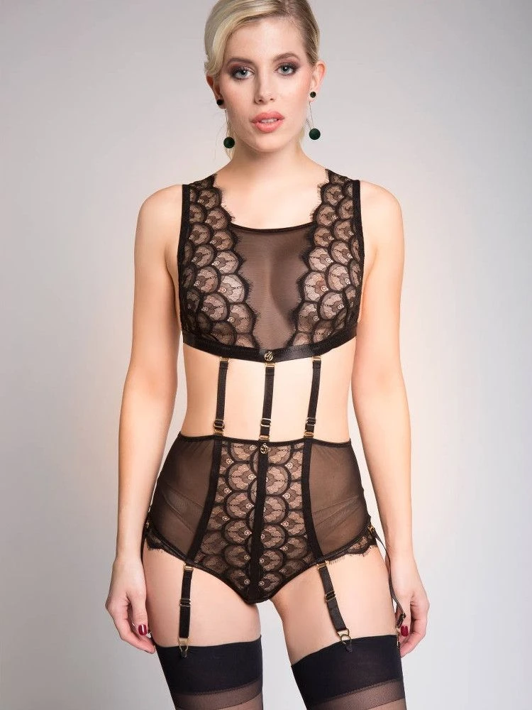 Spitzen Top Mit Bändern DIANA Schwarz Von Diamor – Bild 5