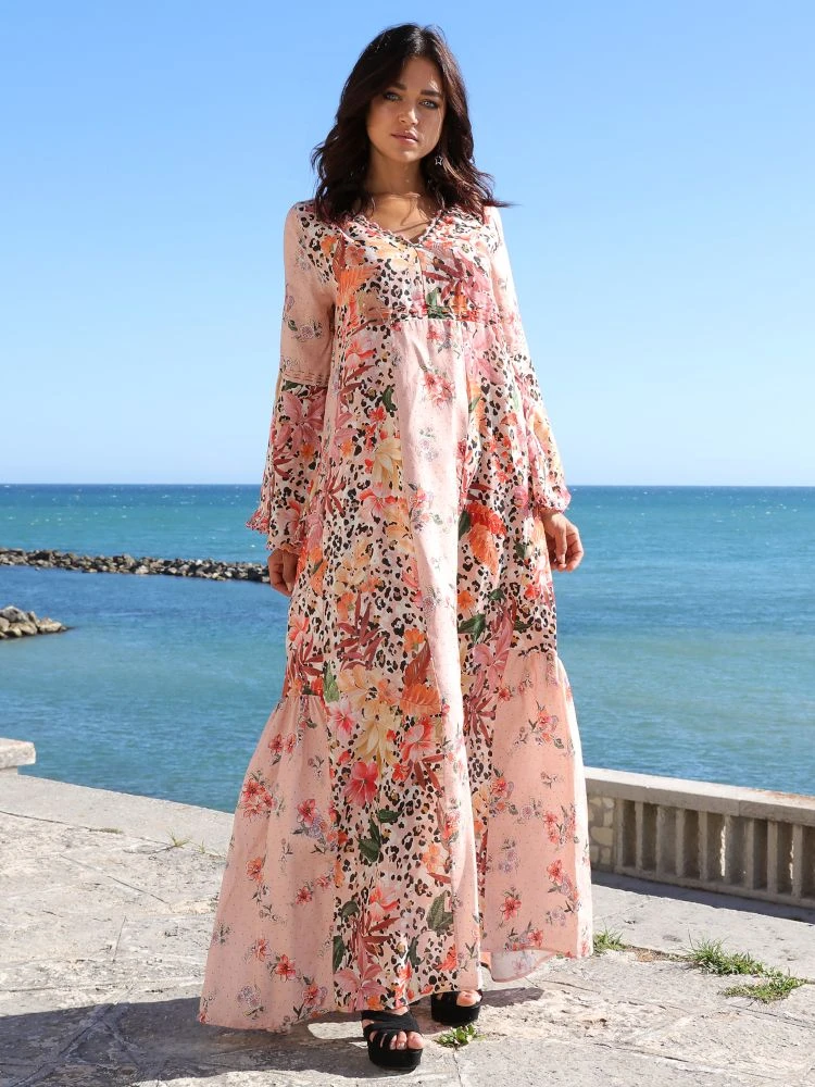 Seidenbatist Strandkleid FANTASIA ROSA Von Laetitia Beachwear â Bild 5