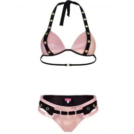 Triangel Bikini BELT EYES PINK BLACK Von Eniqua